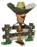 Animated Cowboy on Fence